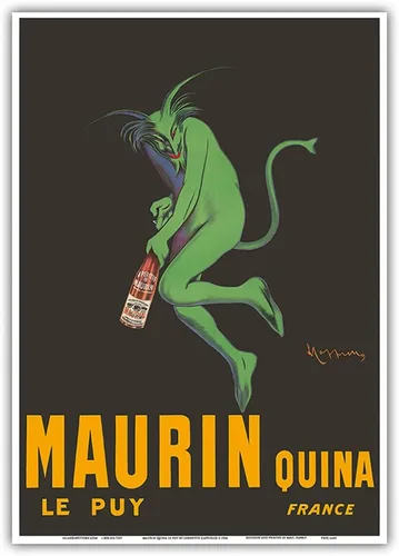 Vista 11 de Maurin Quina - Quinina Apéritif - Green Devil - Le Puy France - Vintage Advertising Poster by Leonetto Cappiello c.1906 - Master Art Print