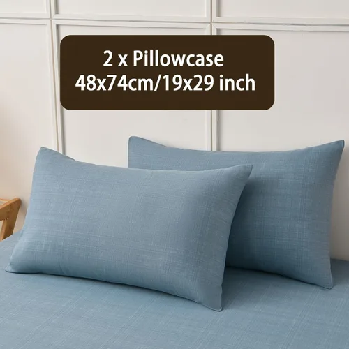Vista 7 de 6-Sided Fully Encased Mattress Cover with Zip-Off Removable Top Blue