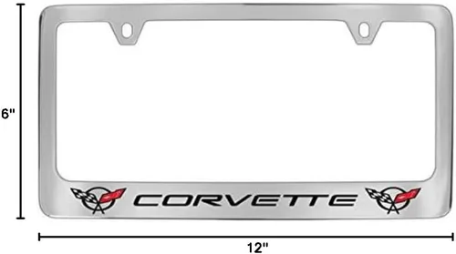 Vista 3 de Chevrolet Corvette C5 - Marco de matrícula de metal cromado