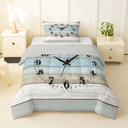 Vista 10 de Erosebridal Juego de edredón de ancla náutica, juego de ropa de cama con brújula oceánica, tamaño individual para niños, adolescentes y adultos