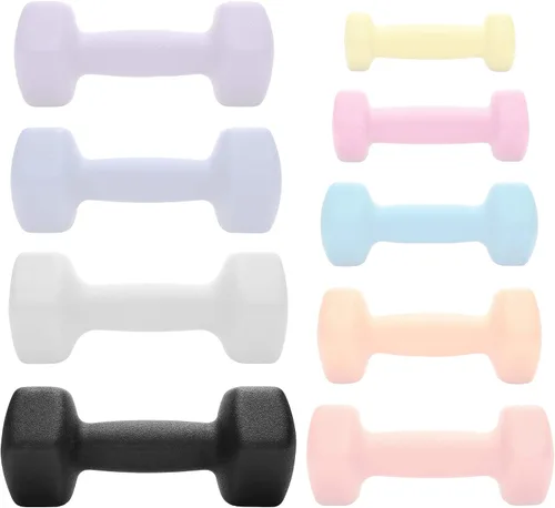 Vista 5 de Philosophy Gym Juego de 2 mancuernas de neopreno con forma hexagonal