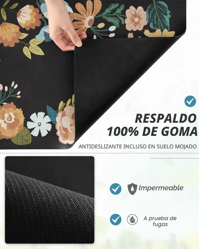 Vista 4 de AMOAMI Tapete de café absorbente con parte trasera de goma para secar platos para encimera de cocina, accesorios de bar para debajo de la cafetera