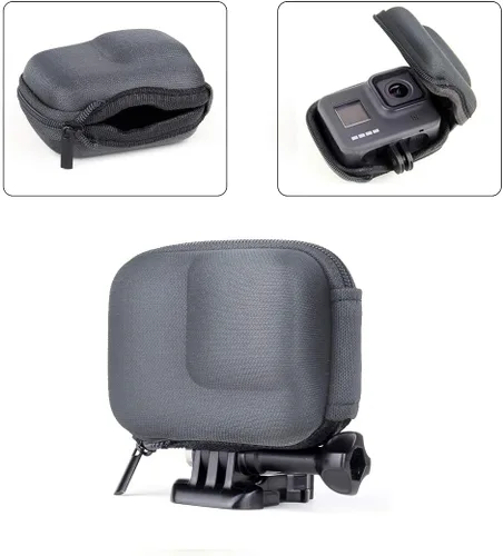 Vista 3 de SOONSUN Mini estuche de transporte duro para GoPro Hero 8 Negro, estuche compacto de almacenamiento de EVA protector de viaje