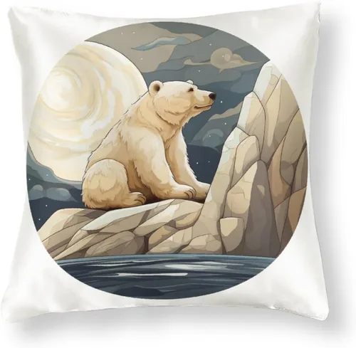 Vista 16 de Fundas de almohada cuadradas de satén rústico de dibujos animados con cremallera de 16 x 16 pulgadas, fundas de almohada para sofá, muebles