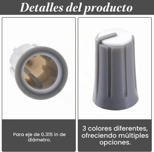 Vista 4 de 15 piezas de 6 mm tipo D potenciómetro, perilla de control rotativo de volumen y tono de guitarra de plástico, reemplazo de graves para codificador