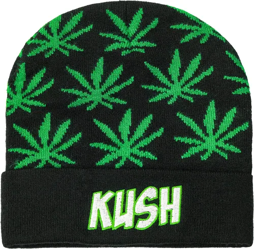 Vista 5 de Marijuana Weed Acrylic-Hat Knit Beanie - Leaf Pot Cuffed Knit Winter Weed Beanie Hat Mens Women