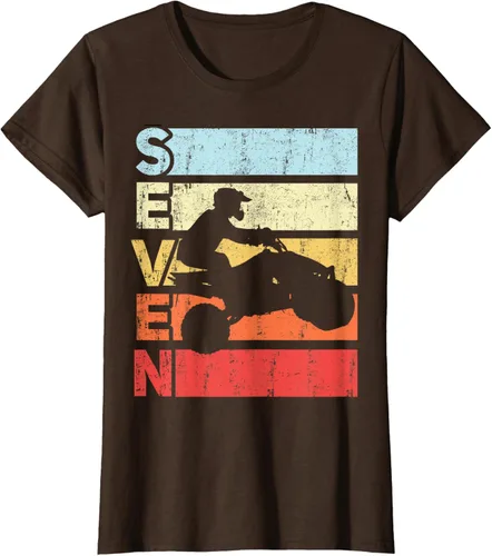 Vista 23 de ATV 7th Birthday Party ATV 4 Wheeler - Camiseta de cumpleaños temática cuádruple Negro