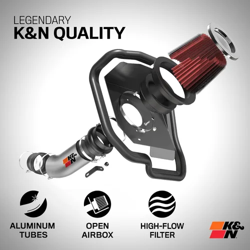Vista 2 de K&N Performance 69-6544TS - Juego de toma de aire frío con filtro para Mitsubishi Lancer