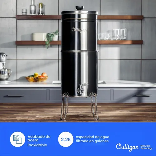 Vista 2 de Culligan Sistema de filtro de agua por gravedad MaxClear - Microplásticos acabado cepillado