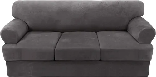 Vista 73 de H.VERSAILTEX Funda para sofá de 2 piezas, fundas para sillón con cojines en forma de T, funda para sofá de terciopelo grueso, protector de muebles