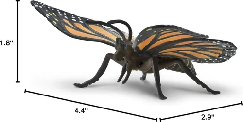 Vista 7 de Safari Ltd. Figura de mariposa monarca, figura realista de insectos de 4.5 pulgadas, juguete educativo para niños, niñas y niños a partir de 3 años