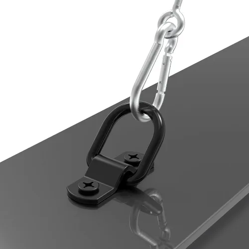 Vista 5 de 24 piezas de anillos en D, anclajes de amarre con ganchos, anillos de amarre de 1/4" para carga de remolque, anclajes de amarre resistentes
