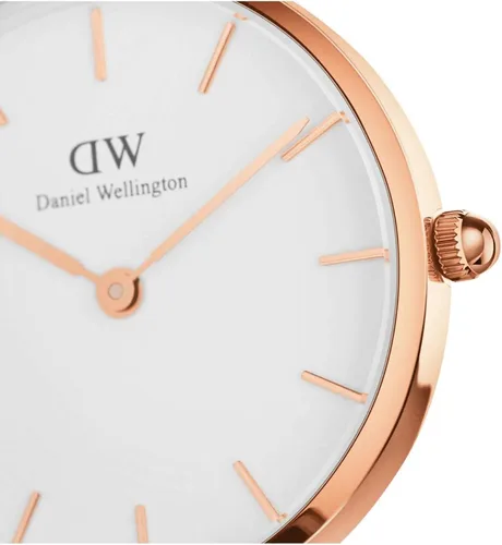 Vista 3 de Daniel Wellington Reloj pequeño Sheffield, correa de cuero negro italiano
