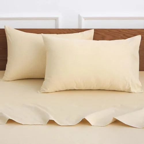 Vista 7 de HYPREST Sábanas de algodón tamaño King, sábans de bolsillo profundo de 18 pulgadas para hotel de lujo suave beige - 600 hilos