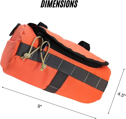 Vista 2 de Bolsa para manillar (Bikeday Cake) Capacidad de 2 litros Amplia bolsa para bicicleta con 2 correas de hebilla extra largas y 1 correa de gancho