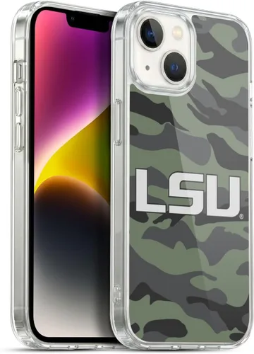 Vista 24 de Head Case Designs Funda de gel suave con licencia oficial de la Universidad Estatal de Louisiana LSU Camou compatible con Apple iPhone 7 Plus/iPhone
