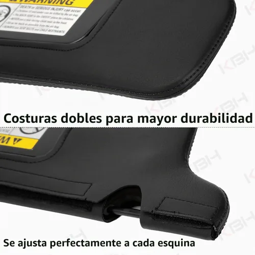 Vista 3 de KBH Funda para Visera de Sol para Ford Mustang 1994-2004, Forro de Cuero de Vinilo, Protector de Visera de Sol para Auto, Lado Izquierdo y Derecho