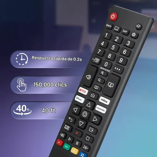 Vista 6 de Universal para LG-Smart-TV Reemplazo de control remoto con garantía de 1 año