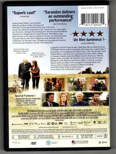 Vista 2 de Emotional Arithmetic DVD (2008) Susan Sarandon Roy Dupuis