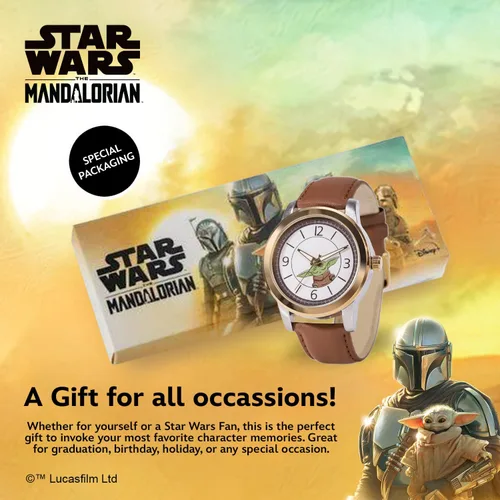 Vista 6 de Star Wars The Mandalorian Reloj de cuarzo analógico para adultos