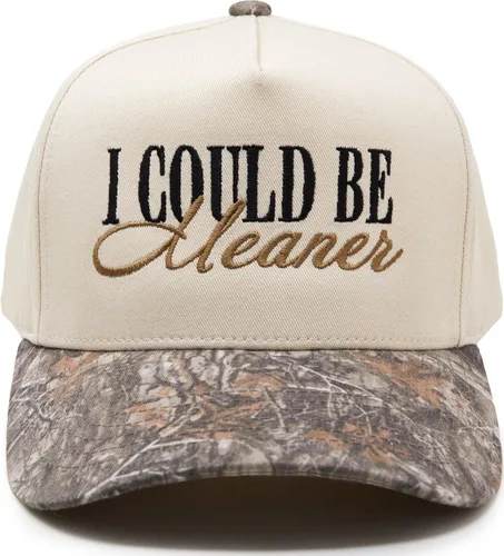 Vista 8 de Funky Junque Gorra de béisbol de 2 tonos para camionero adulto Misbehavin' - Leopardo/Beige