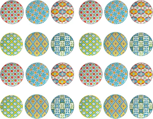 Vista 8 de Certified International Damask Floral - Platos de canapé/almuerzo de 6 pulgadas, diseños surtidos, multicolor, grande, juego de 6