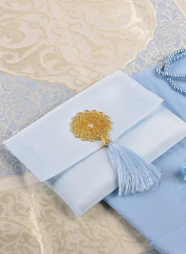 Vista 5 de BABY SHOWER CHOCOLATE Juego de alfombra de oración musulmana y Tasbeeh con bolsa Shantung portátil de alta calidad, suave Janamaz Sajadah