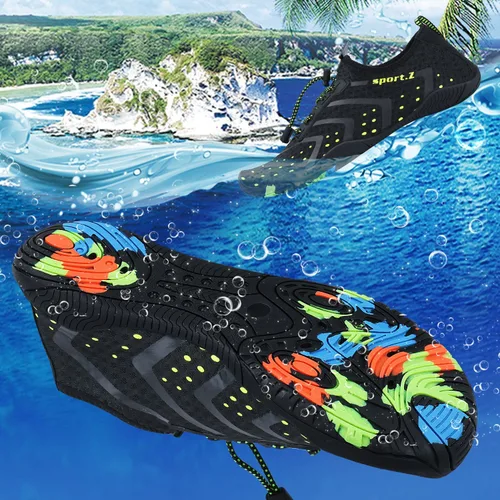 Vista 5 de Zapatos de agua para mujeres y hombres, zapatos de playa, zapatos de natación, zapatos descalzos, zapatos de senderismo, surf y caminar