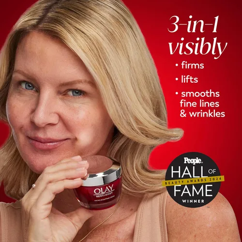 Vista 3 de Olay Crema Hidratante Facial, Crema Micro-Esculpidora Regenerist para Mujeres, Tamaño de Prueba - Hidratación Instantánea, Anti-Envejecimiento