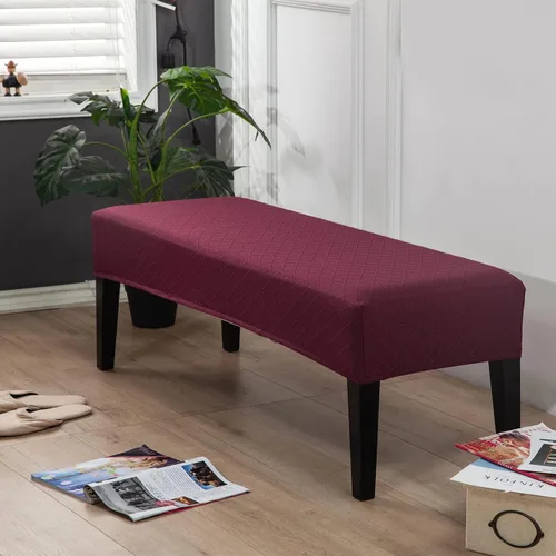 Vista 14 de Fundas de banco rectangulares, funda extraíble para silla de comedor, ajuste suave, universal, elásticas, antipolvo, lavable, protector de asiento