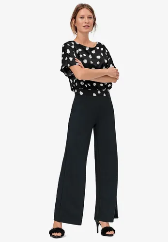 Vista 4 de ellos Pantalones suaves de pierna ancha para mujer de talla grande, Multi