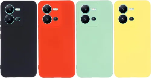 Vista 7 de Funda protectora de silicona líquida para Vivo V25/Vivo V25e/Vivo X80 Lite, funda protectora de silicona líquida para Vivo V25/Vivo V25e/Vivo X80