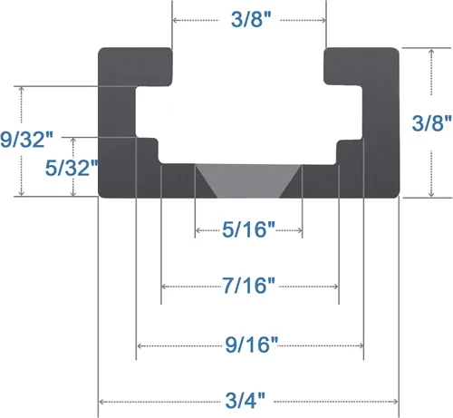 Vista 7 de Kit de intersección de aluminio T-Track de 3 pulgadas – Perfil de doble corte universal con agujeros de montaje preperforados -Carpintería