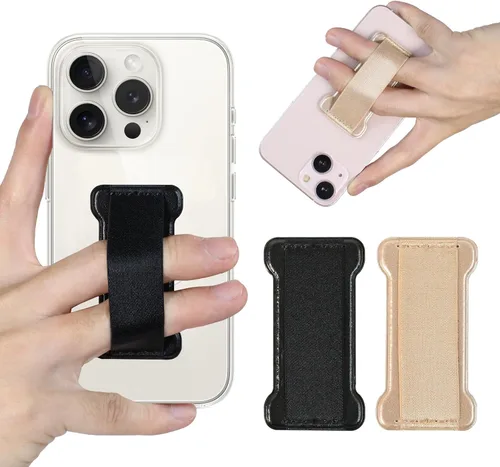 Vista 26 de Soporte de agarre para teléfono de mano, soporte universal para teléfono con correa para dedo, agarre para selfie compatible con la mayoría de 3