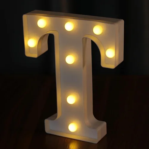Vista 40 de Letras Iluminadas, Luces de Letras LED 26 del Alfabeto, Letra Iluminada Decorativa, Letras de Marquesina LED que Funcionan con Pilas para Fiesta