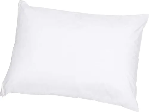 Vista 2 de Amazon Basics Protector de almohada hipoalergénico 100% algodón estándar transpirable con cremallera, lavable a máquina, blanco, 27 x 21 pulgadas