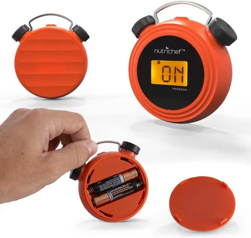 Vista 2 de NutriChef Termómetro inteligente Bluetooth para parrilla de barbacoa, pantalla digital, sondas dobles de acero inoxidable seguro para dejar