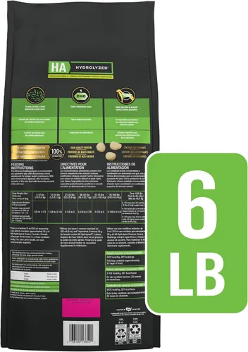 Vista 10 de Pro Plan Veterinary Diets Purina HA Proteína Hidrolizada Perro Alimento Seco Fórmula Vegetariana - Bolsa de 6 lbs (2.72 kg)