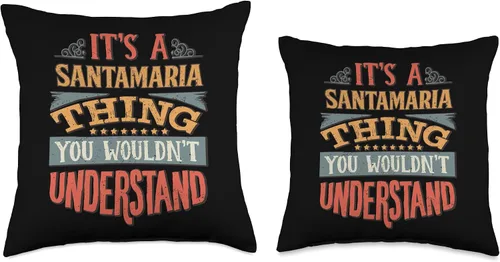 Vista 3 de Santamaria Name Gifts By Vnz Santamaria - Almohada con nombre, 16 x 16 pulgadas, multicolor