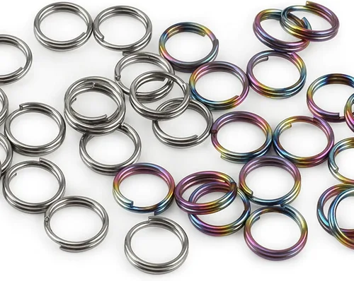 Vista 7 de 10 llaveros de aleación de titanio, accesorios de llavero EDC para herramientas pequeñas, mini conectores