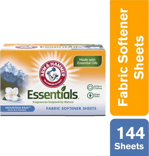 Vista 2 de ARM & HAMMER Hojas suavizantes de tela, lluvia de montaña 144ct
