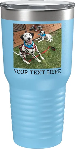 Vista 24 de Vaso personalizado de 30 onzas (17 colores) con foto impresa con aislamiento térmico de acero inoxidable recubierto de polvo con tapa, regalo