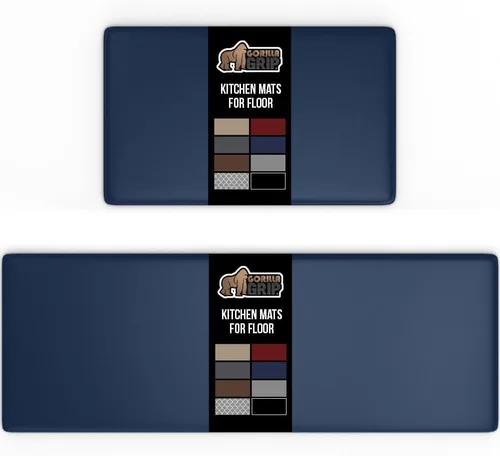 Vista 10 de Gorilla Grip - Tapete antifatiga acolchado para cocina, escritorio, ergonómico, superficie rugosa resistente a los rayones y al agua, para comodidad