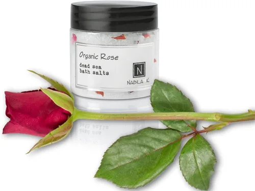 Vista 14 de Nabila K - Sales de baño orgánicas de manzanilla – Sal del Mar Muerto y sal de Epsom exfoliante y remojar – Exfolia e hidrata la piel, aceites