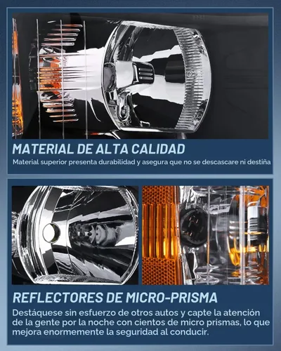 Vista 6 de Nilight Conjunto de faros para 2007 2008 2009 2010 2011 2012 2013 Silverado 1500 2007-2014 Silverado 2500HD 3500HD Faros de repuesto Carcasa negra