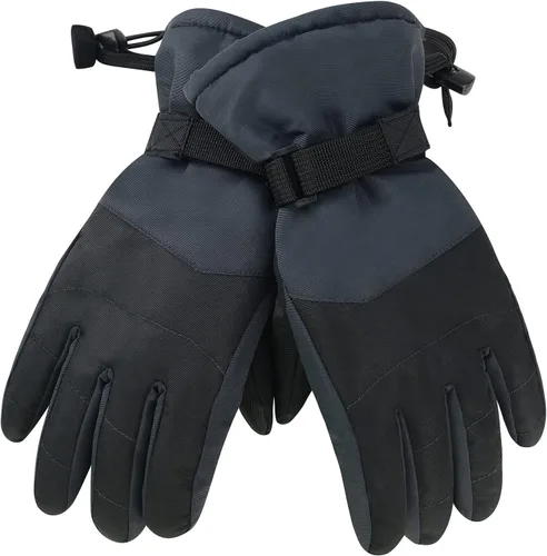 Vista 3 de American Trends Kids Waterproof Winter Gloves with Zip Pocket Snow Ski Gloves Boys Girls Toddler Touchscreen Snowboard Gloves