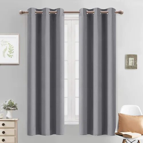 Vista 36 de Yakamok Cortinas opacas para dormitorio, aislamiento térmico, cortinas de oscurecimiento de habitación para sala de estar, juego de 2 paneles