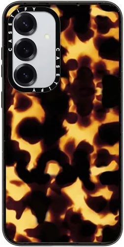 Vista 183 de CASETiFY Funda de impacto para Galaxy S22+ - Adhesivo Aries Moross, color negro transparente