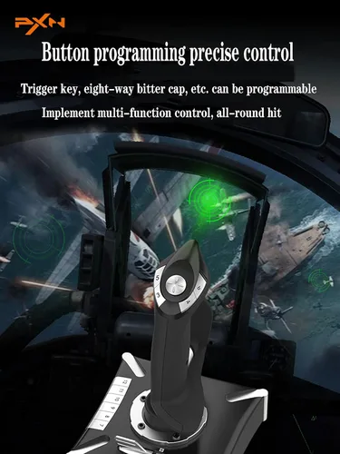 Vista 6 de PXN-2119Pro flight simulator controls Flight Stick PC Joystick with Vibration Flight Simulator Stick for PS4Windows XPVISTA7810NOT Support Mac