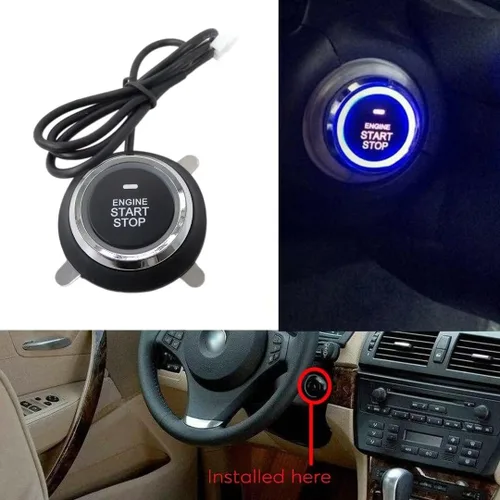 Vista 3 de Arrancador automático del interruptor del motor de encendido del botón de encendido del motor de 12V del coche